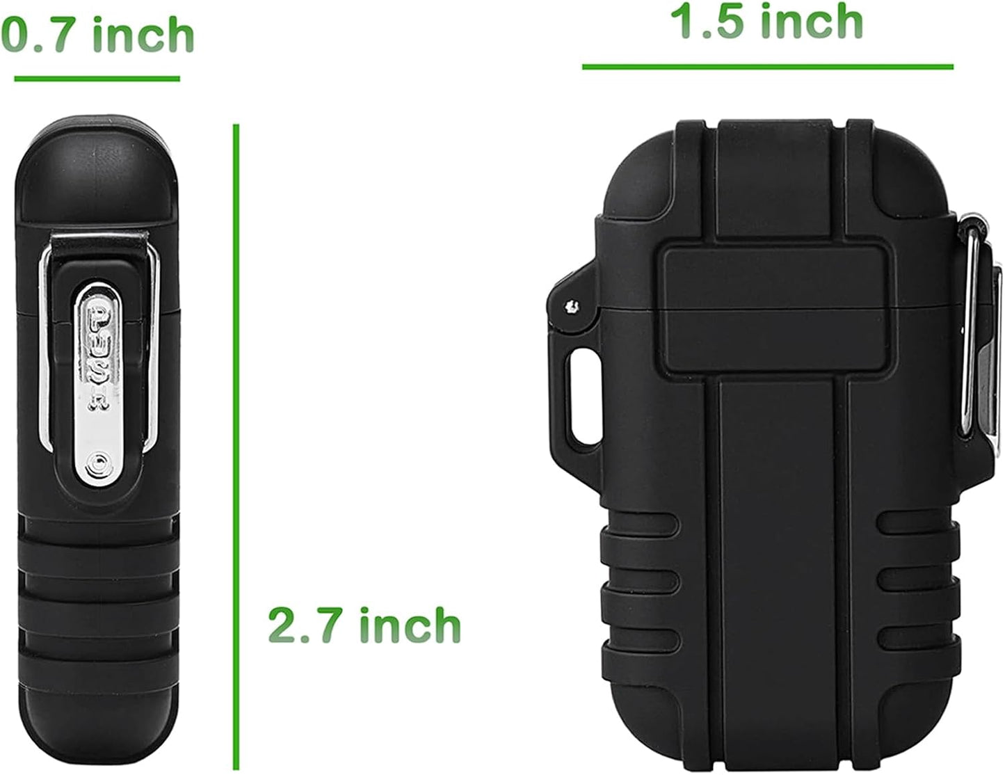 2 Pack Waterproof Lighter Outdoor Windproof Torch Lighter