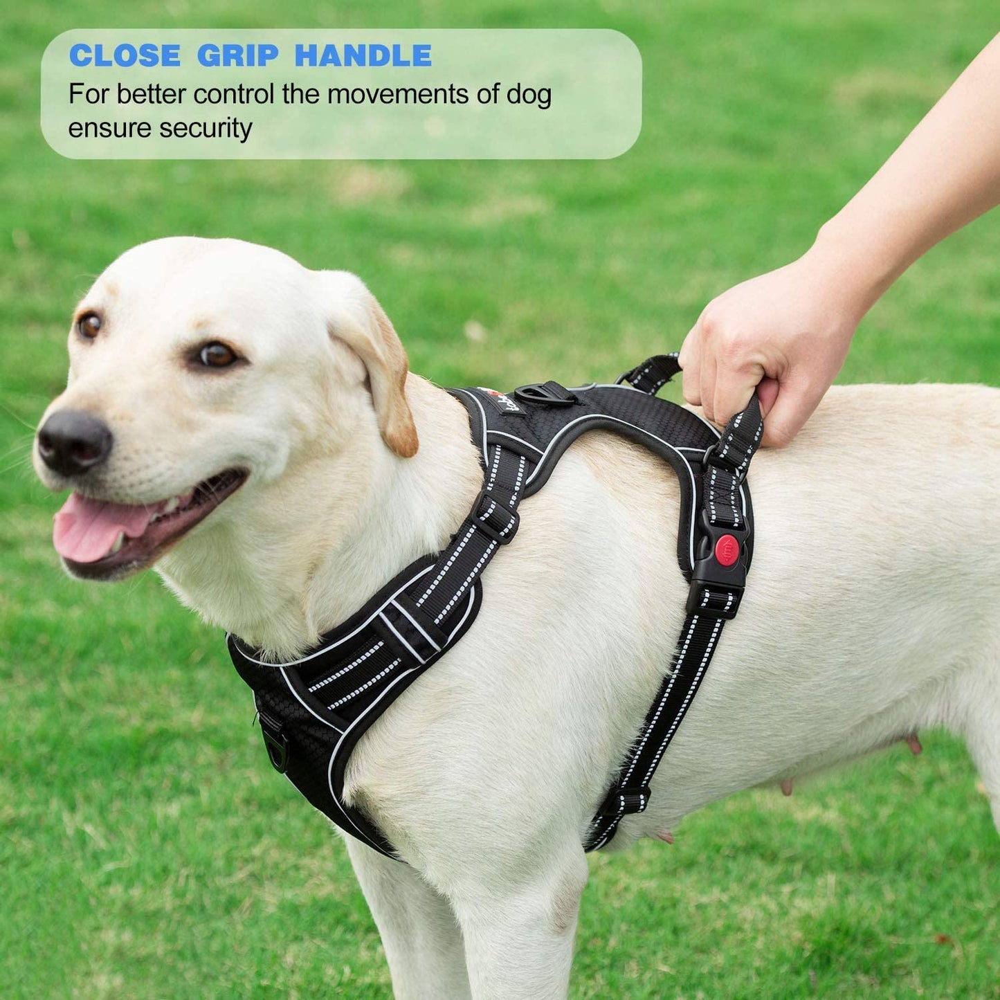 No Pull Dog Harness Adjustable Reflective Oxford Easy Control