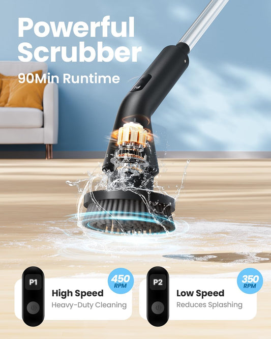 Electric Spin Scrubber, 2025 New Cordless Cleaning Brush for Home