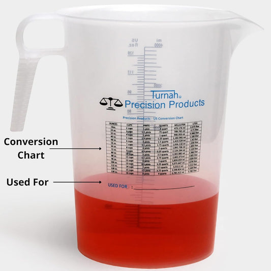 One Gallon 128Oz Measure Pitcher - Convenient Conversion Chart
