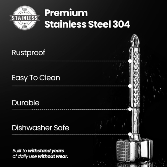 Gourmet Easy Stainless Steel Meat Tenderizer Mallet