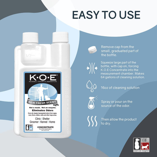 Odorcide K.O.E. Kennel Odor Eliminator Concentrate – Fresh Scent, 16oz