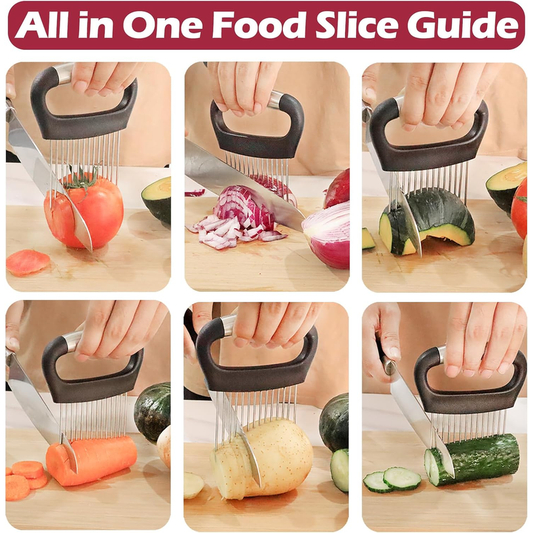 JAYVAR Stainless Steel Onion Slicer & Meat Tenderiser Tool