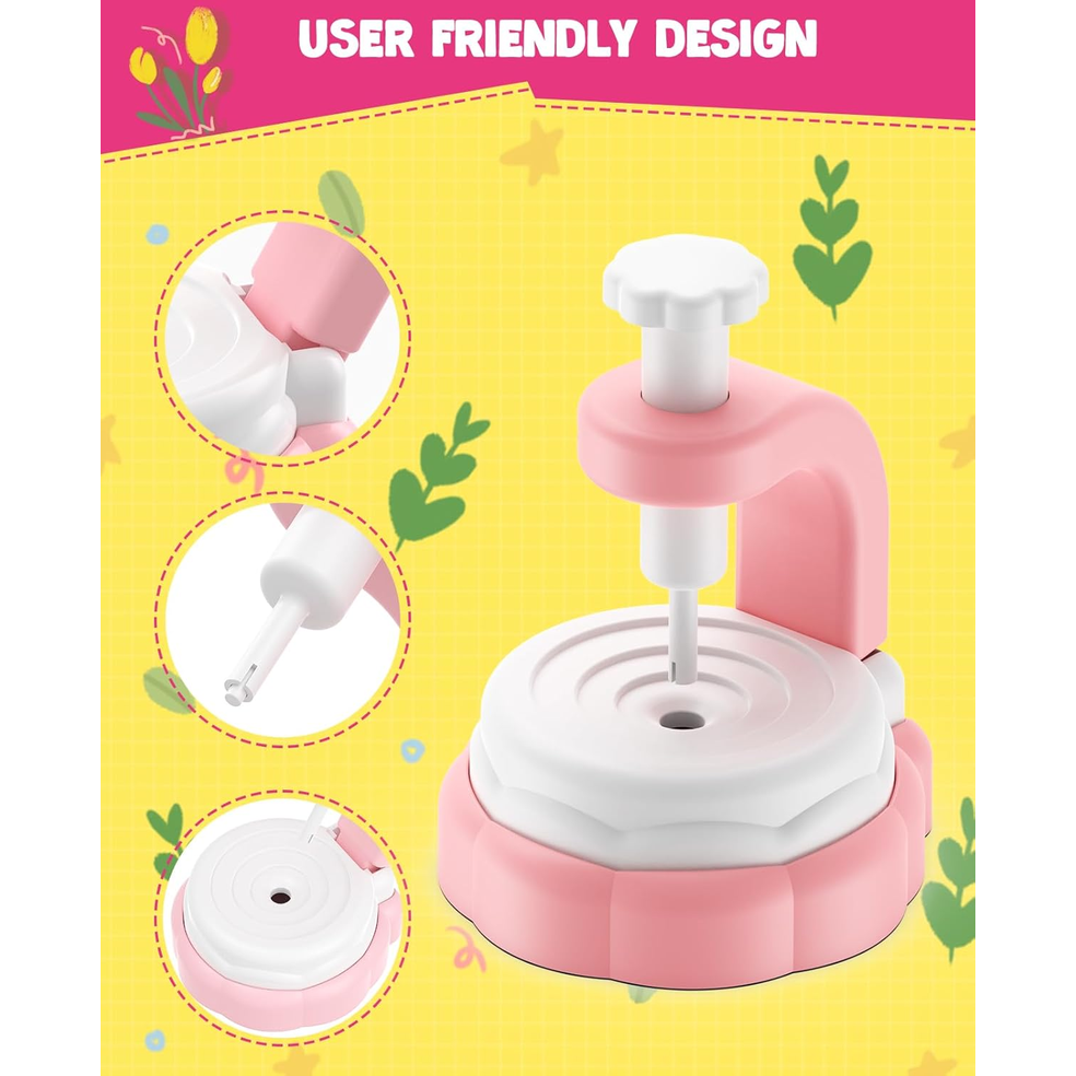 WKYCOE DIY Fabric Flower Bouquet Craft Kit – Arts & Crafts Toy for Kids 4+