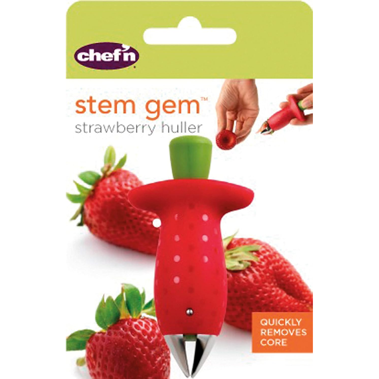 Chef’n Original Stem Gem Strawberry Huller – Red/Green