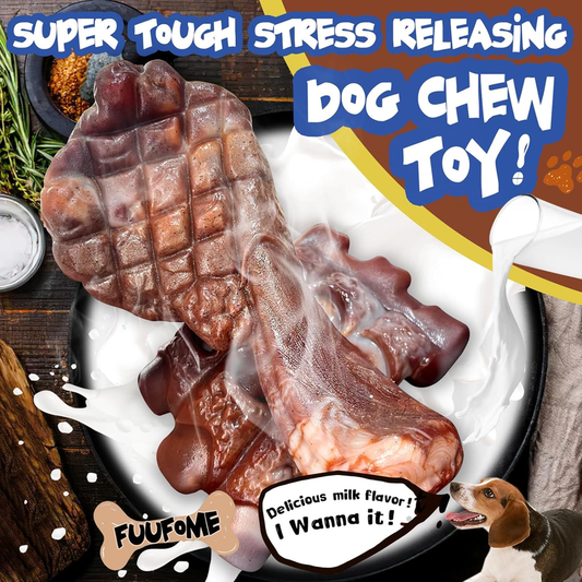 Dog Chew Toys for Aggressive Chewers – 2 Pack Tough Nylon Bones for Large Dogs