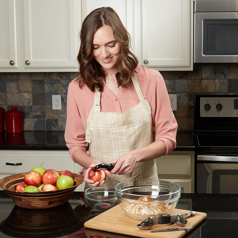 Spring Chef 2-Pack Swivel Vegetable Peelers – Stainless Steel Blades, Black