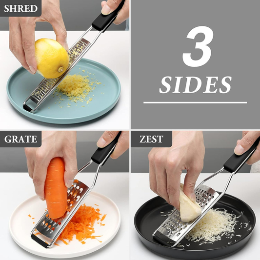 Cambom 3-Piece Stainless Steel Grater Set – Fine, Coarse & Extra Coarse