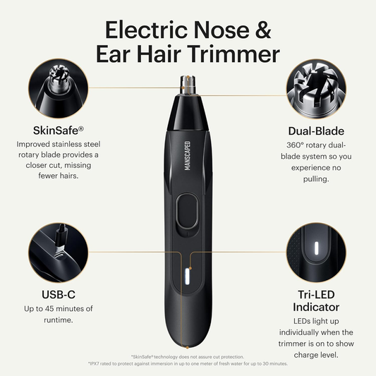 MANSCAPED Weed Whacker 2.0 Nose & Ear Hair Trimmer – Rechargeable