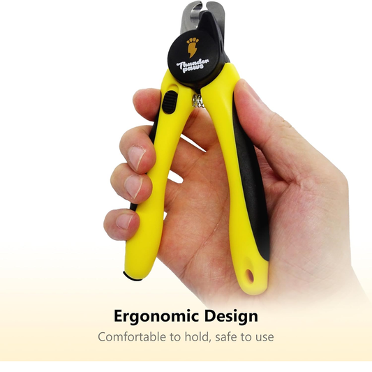 Thunderpaws LED Dog & Cat Nail Clippers with Safety Guard – Yellow