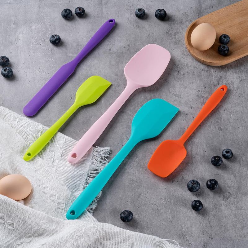 Hoewina 5-Piece Silicone Spatula Set – Heat Resistant Baking & Cooking Tools