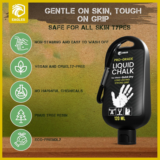 EAGLES Pro Grade Liquid Chalk 60ml – Long-Lasting Grip for Gym & Sports