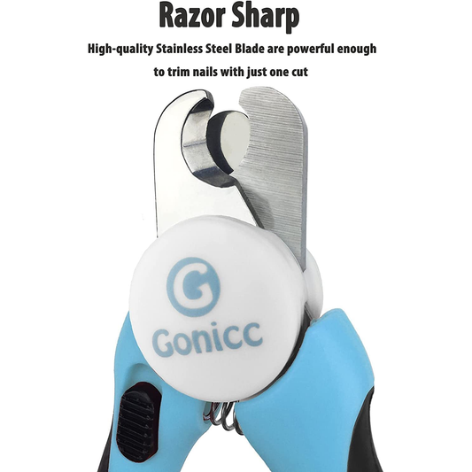 gonicc Pet Nail Clippers with Safety Guard & Nail File