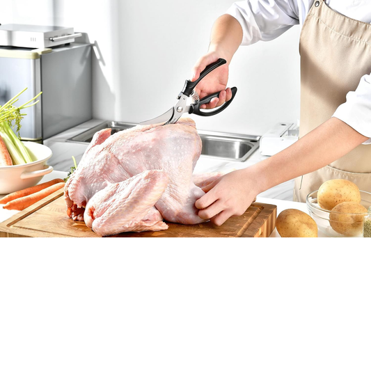 Heavy Duty Poultry Shears - Kitchen Scissors for Cutting Chicken, Poultry, Game, Meat - Chopping Vegetable - Spring Loaded