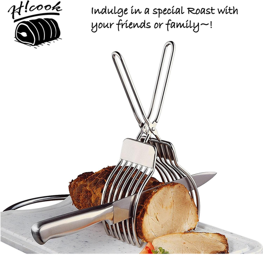 KEISSCO Stainless Steel Roast Beef & Bread Slicing Tongs