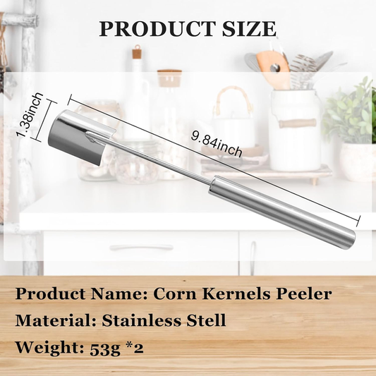 Jocqndia Stainless Steel Corn Kernel Peeler – 2 Pack