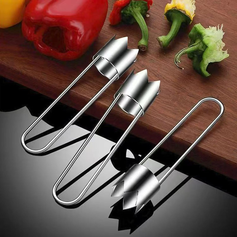 RuiJinGen Stainless Steel Fruit & Vegetable Corer Set – Pepper & Apple Tools