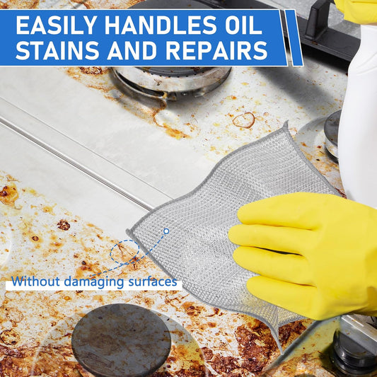 30PCS Non Scratch Wire Dishcloth Steel Wool Scrubber Scrub Pads