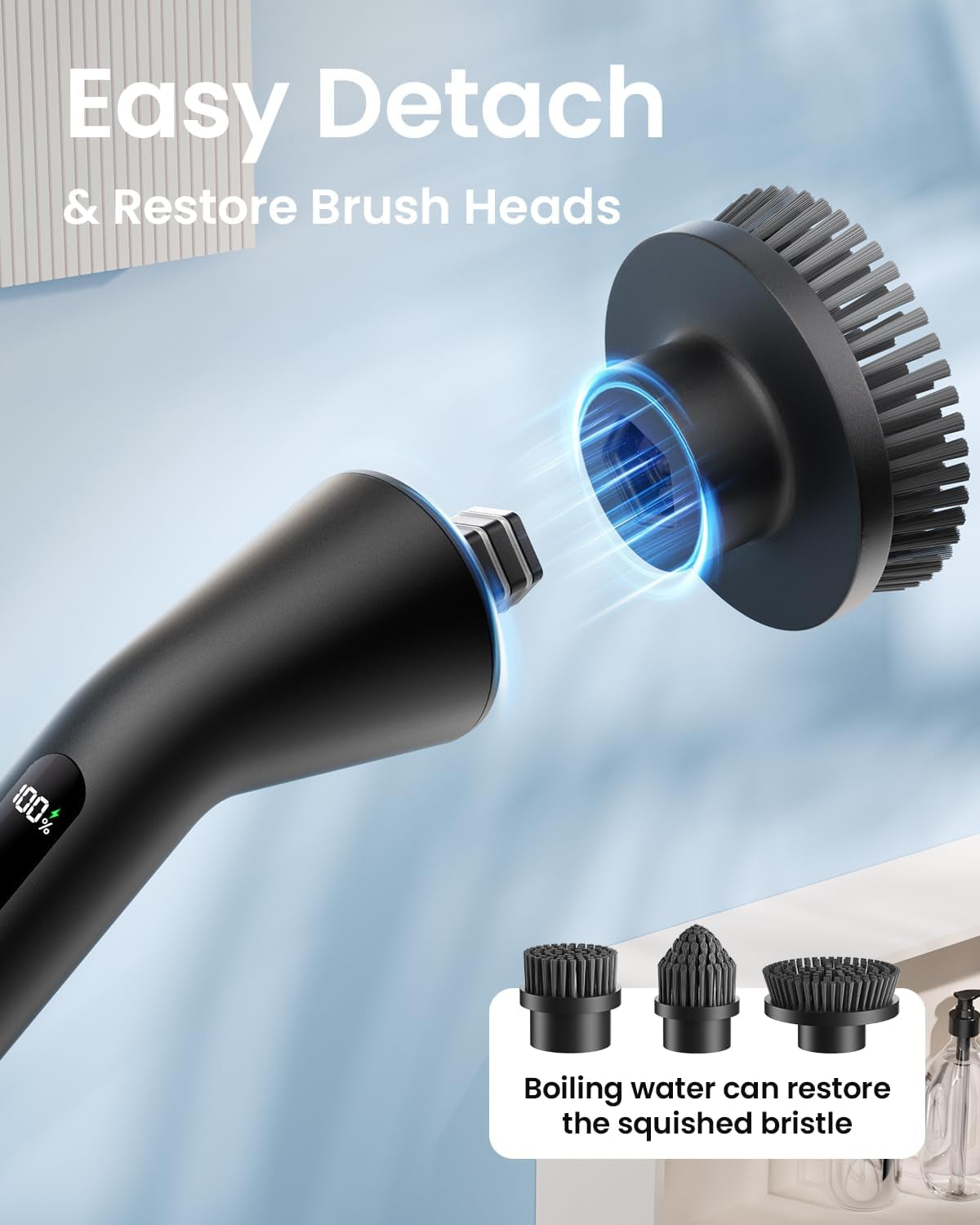 Electric Spin Scrubber, 2025 New Cordless Cleaning Brush for Home