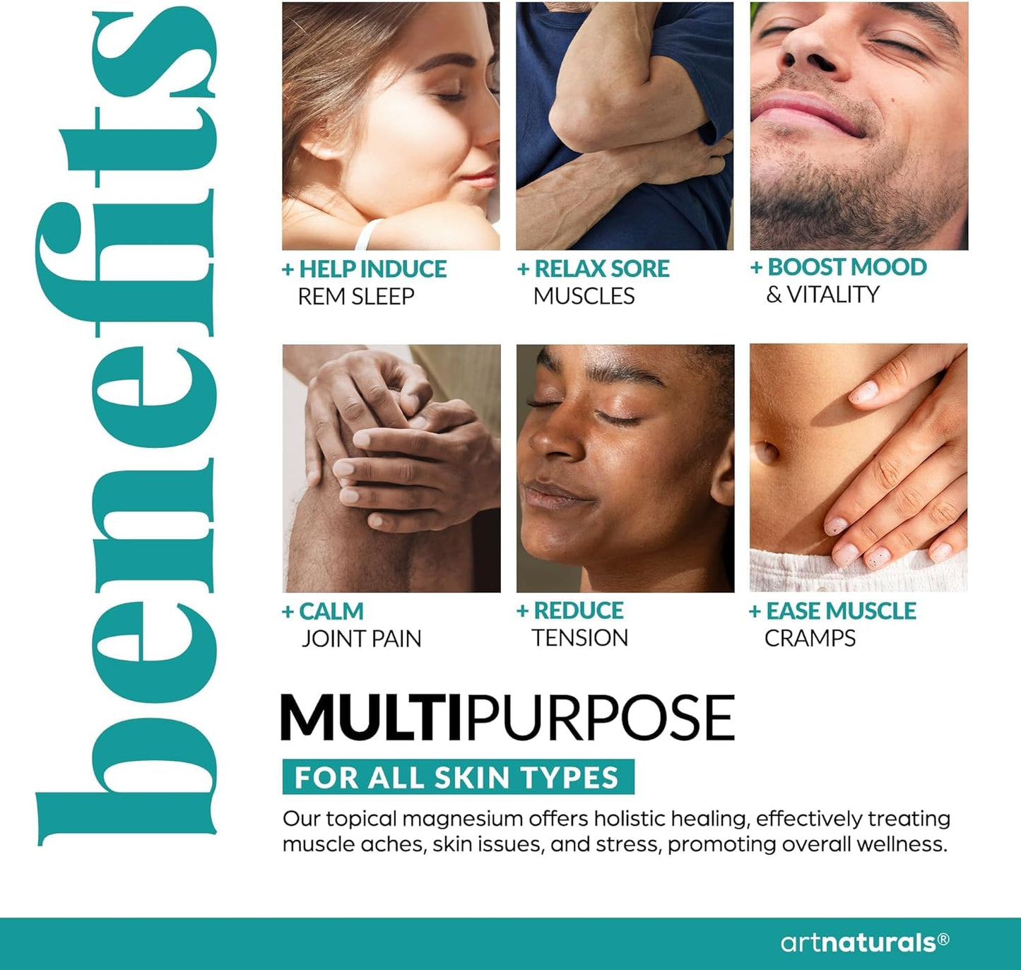 ArtNaturals Magnesium Oil & Body Lotion Set – 12oz Spray + 8oz Cream