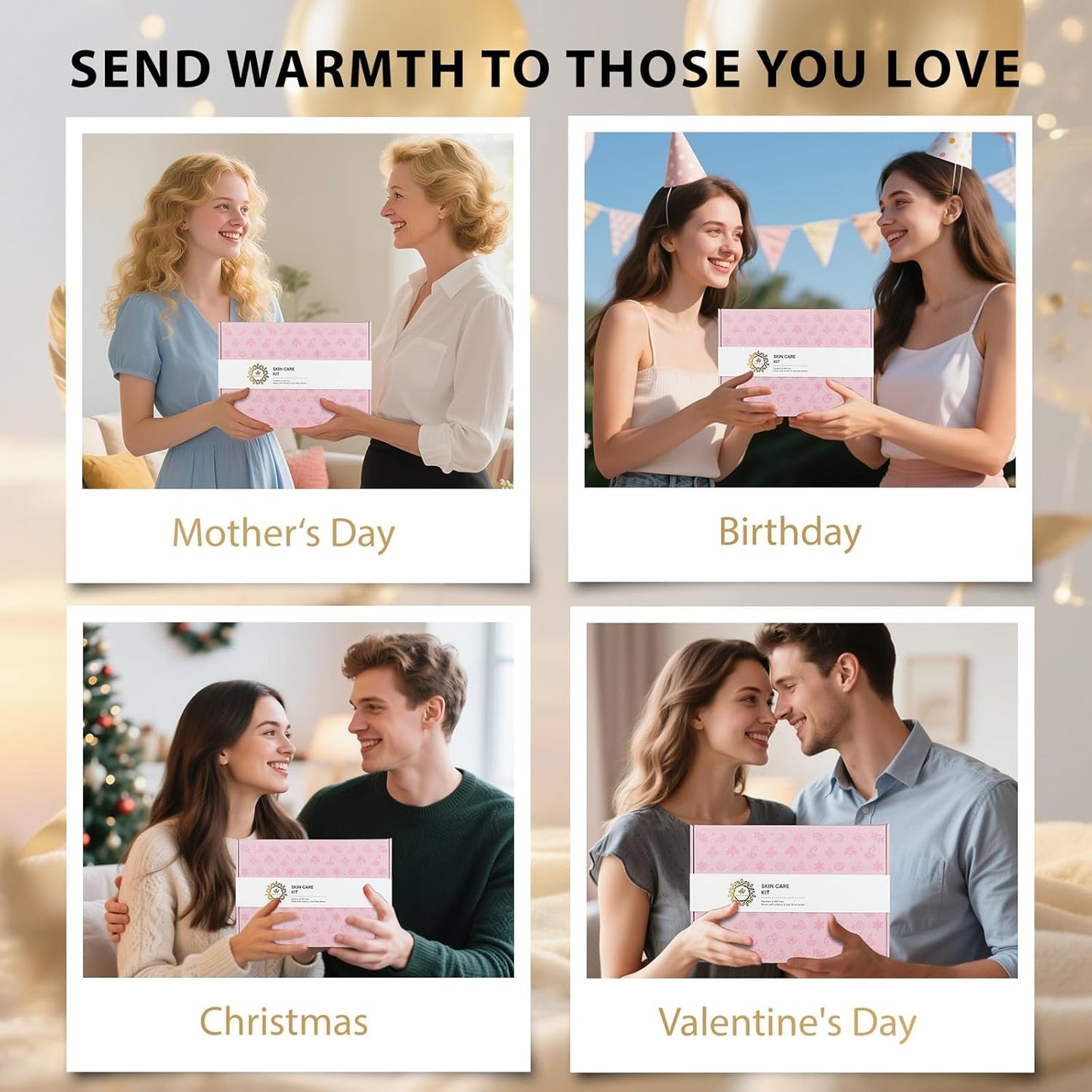 Christmas Gifts for Women, Spa Gifts 28Pcs Rose Facial Skin Care Set for Women, Face Cream, Bath Oil, Serum, Shower Accessories - Bath and Body & Facial Kit - Birthday, Valentine'S, Bridal Shower