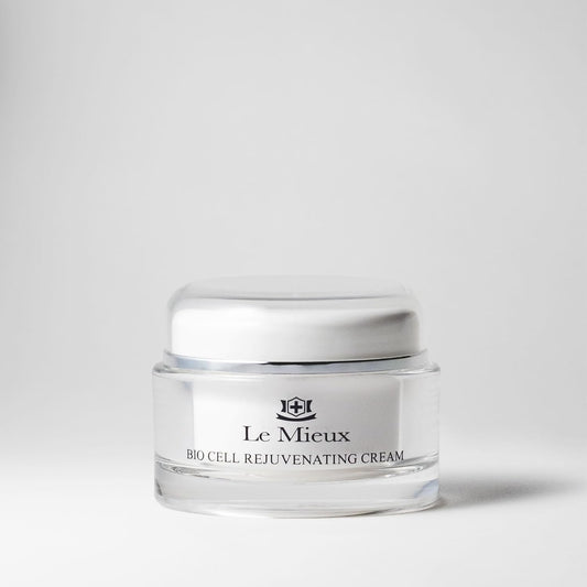 Le Mieux Bio Cell Rejuvenating Cream - Triple Peptide Facial Moisturizer with Hyaluronic Acid, Squalane & Rose Hip, Night & Day Cream for Face & Neck, No Parabens or Sulfates (1.75 Oz / 52 Ml)