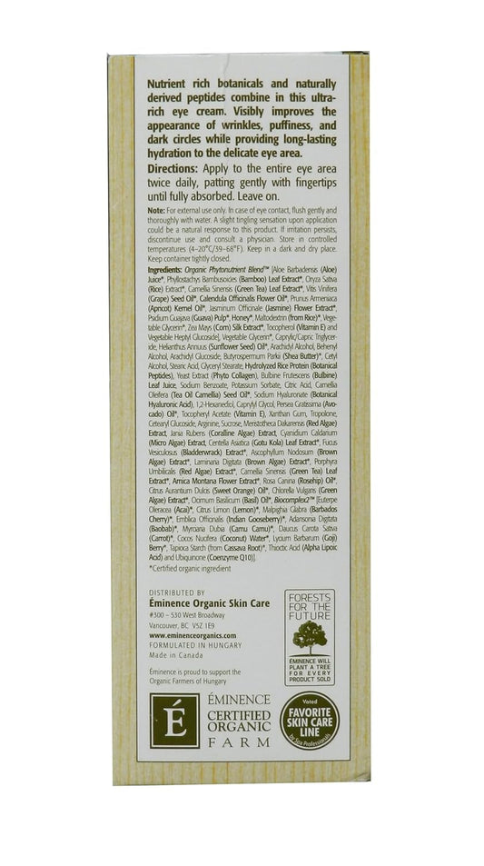 Eminence Organic Skincare Marine Flower Peptide, Eye Cream, 1.05 Ounce