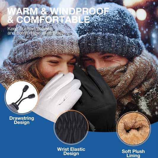 SIMARI Winter Waterproof Warm Gloves Women Men with Touchscreen Fingers