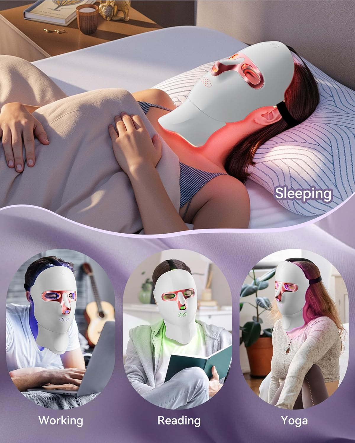 FOLOKE LED Light Therapy Mask Skin Care Mask