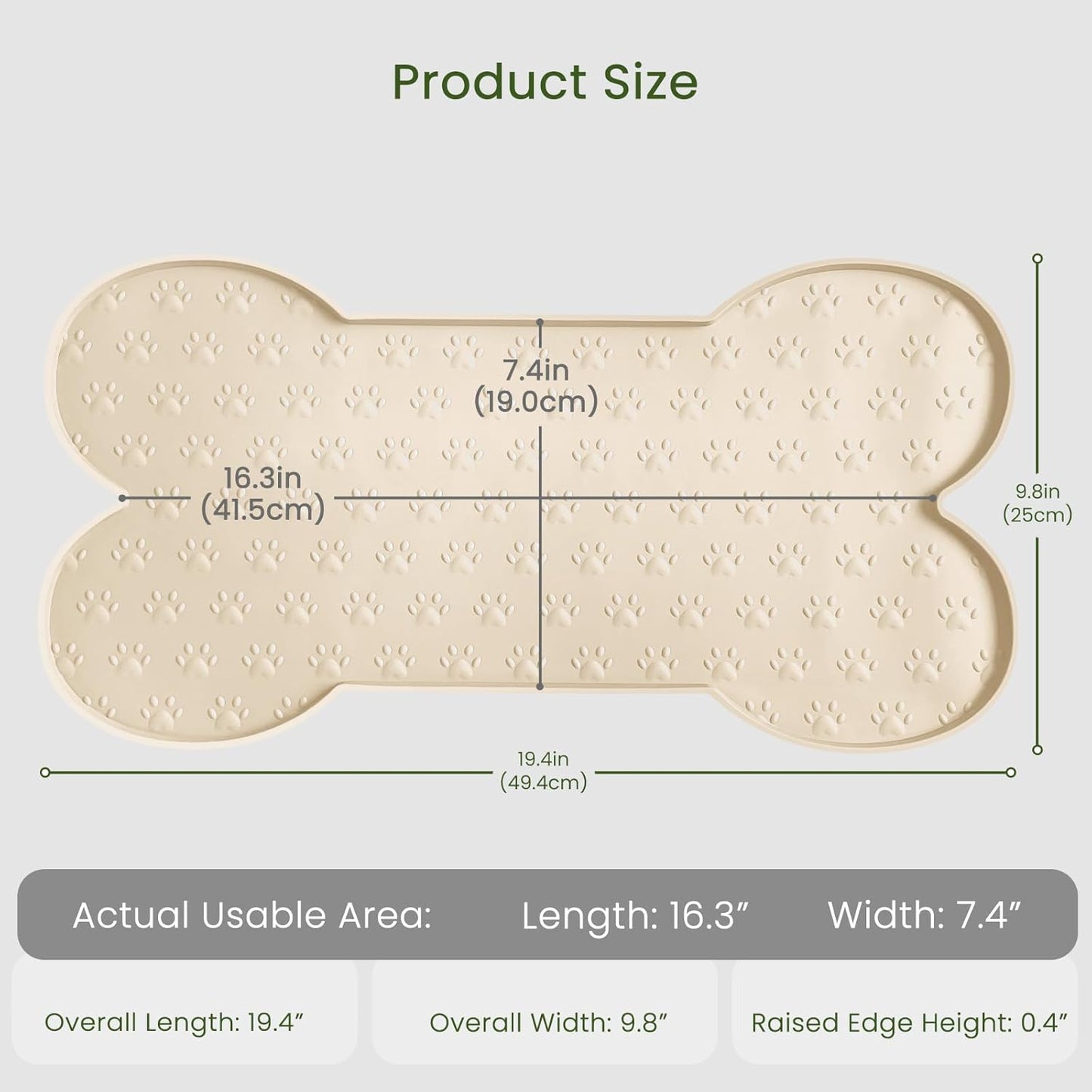 Dog Food Mat Anti-Slip Silicone Dog Bowl Mat 