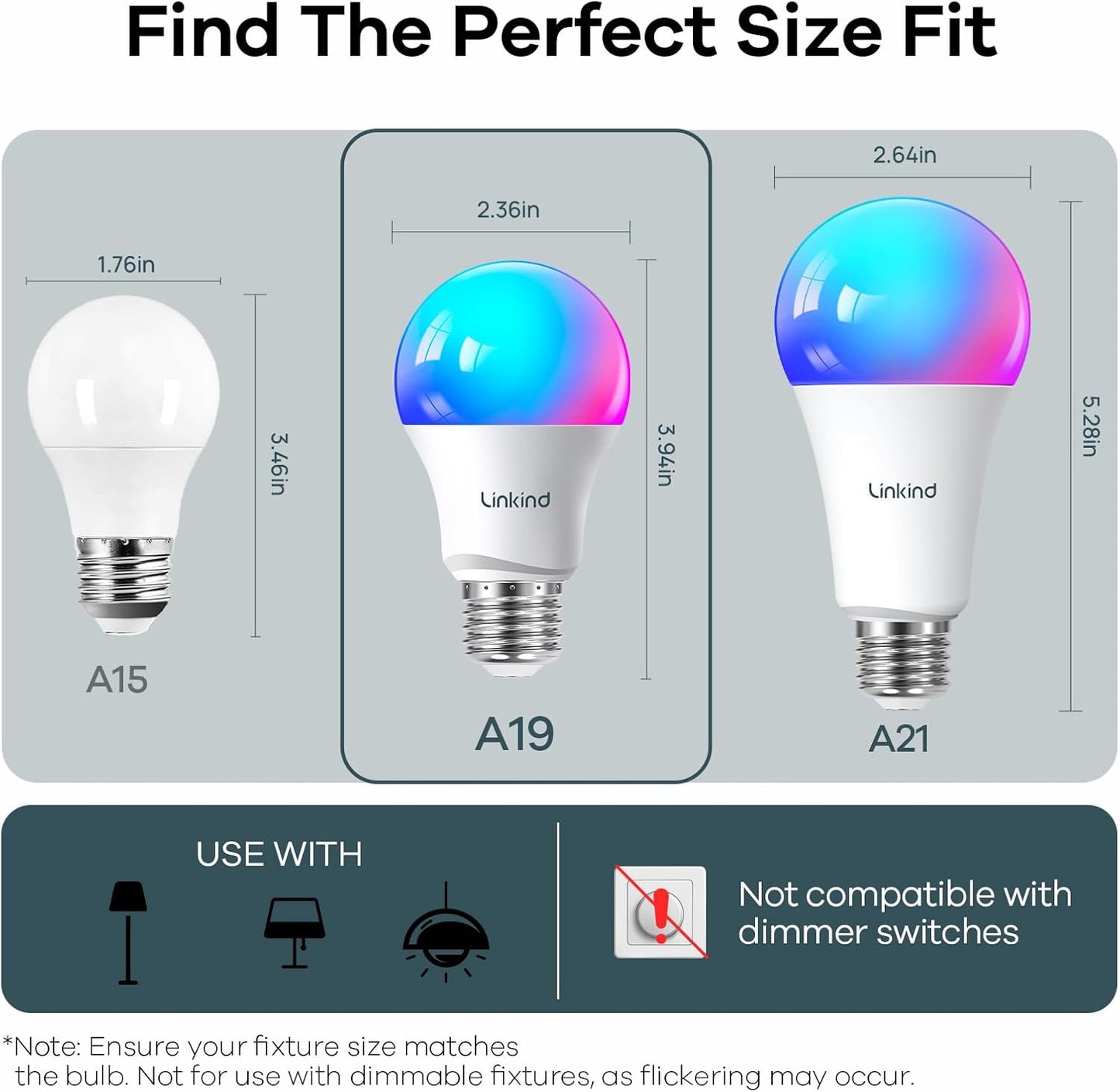 Linkind Matter Smart Light Bulb, Wifi Smart Bulbs