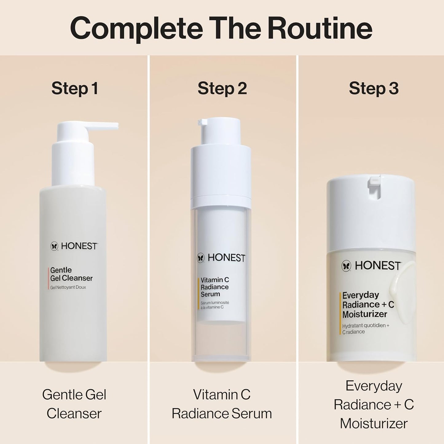 Honest Beauty Vitamin C Radiance Serum | Improves + Brightens Skin Tone and Complexion | Gentle for Sensitive Skin, Fragrance Free, Vegan | 1 Fl Oz