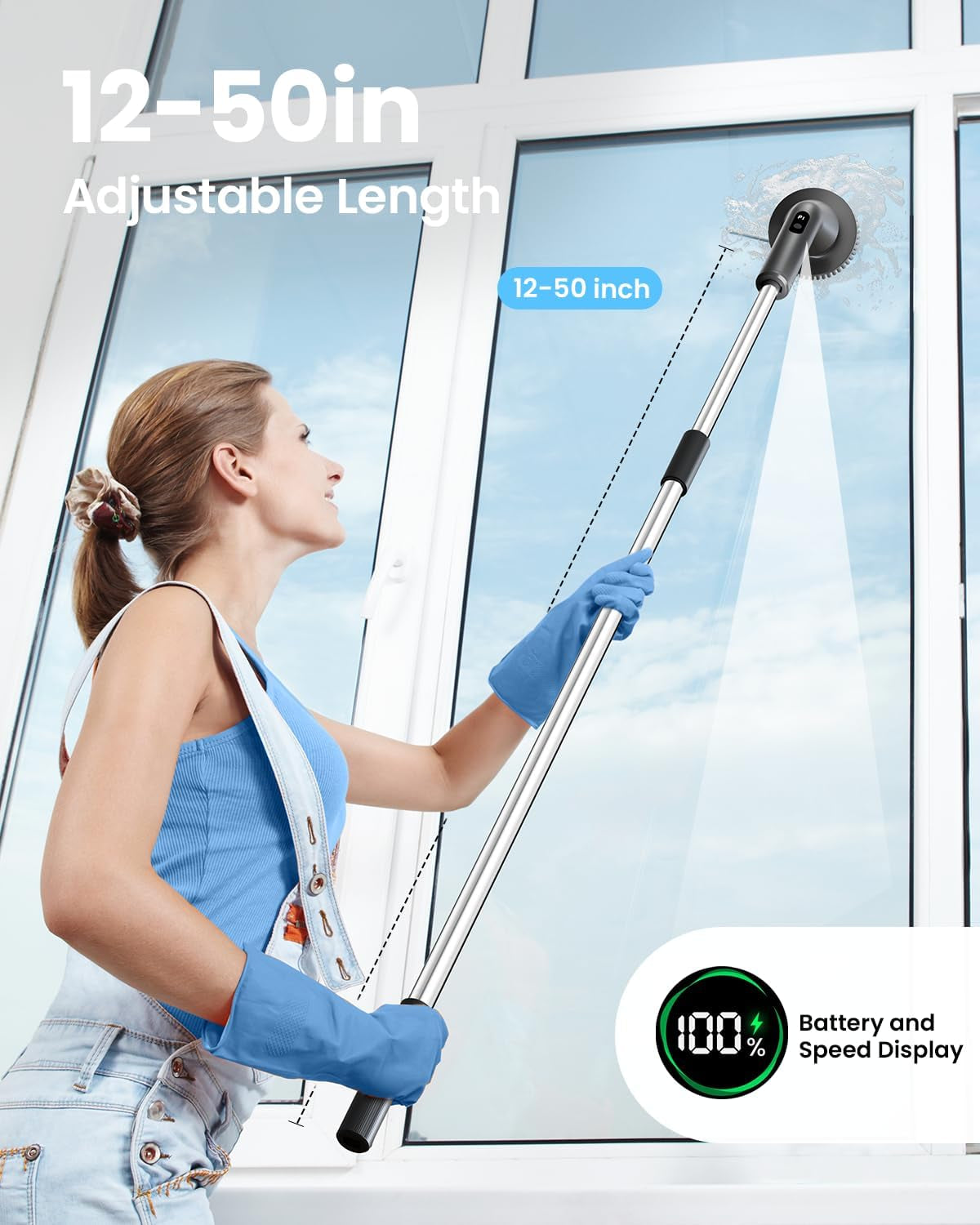 Electric Spin Scrubber, 2025 New Cordless Cleaning Brush for Home