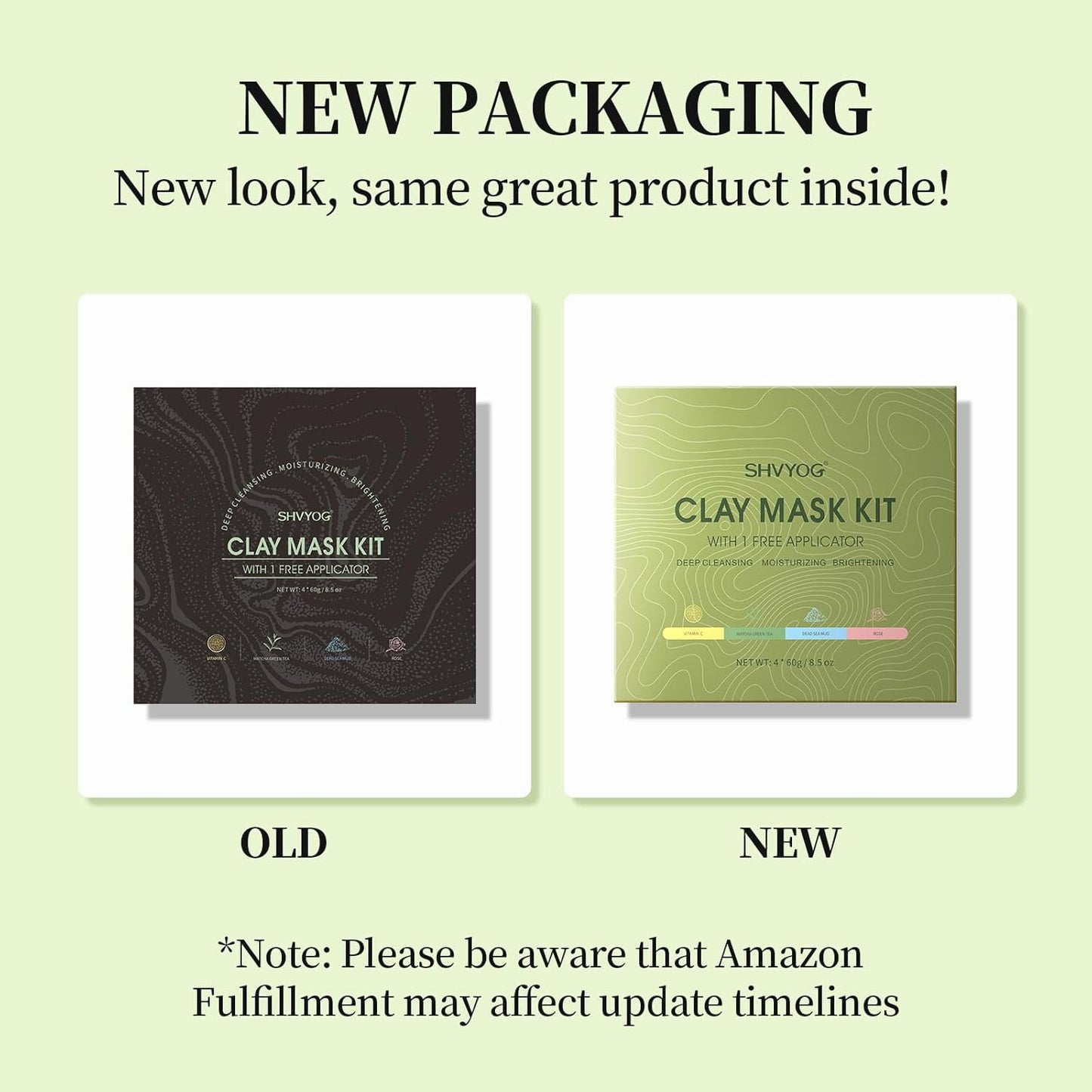 SHVYOG 4Pcs Face Mask Set - Turmeric Clay Mask, Vitamin C, Green Tea, Rose, Dead Sea Mud Mask, Skin Care Mask for Deep Cleansing, Refining Pores, Stocking Stuffers for Women, Gifts for Women- 240G