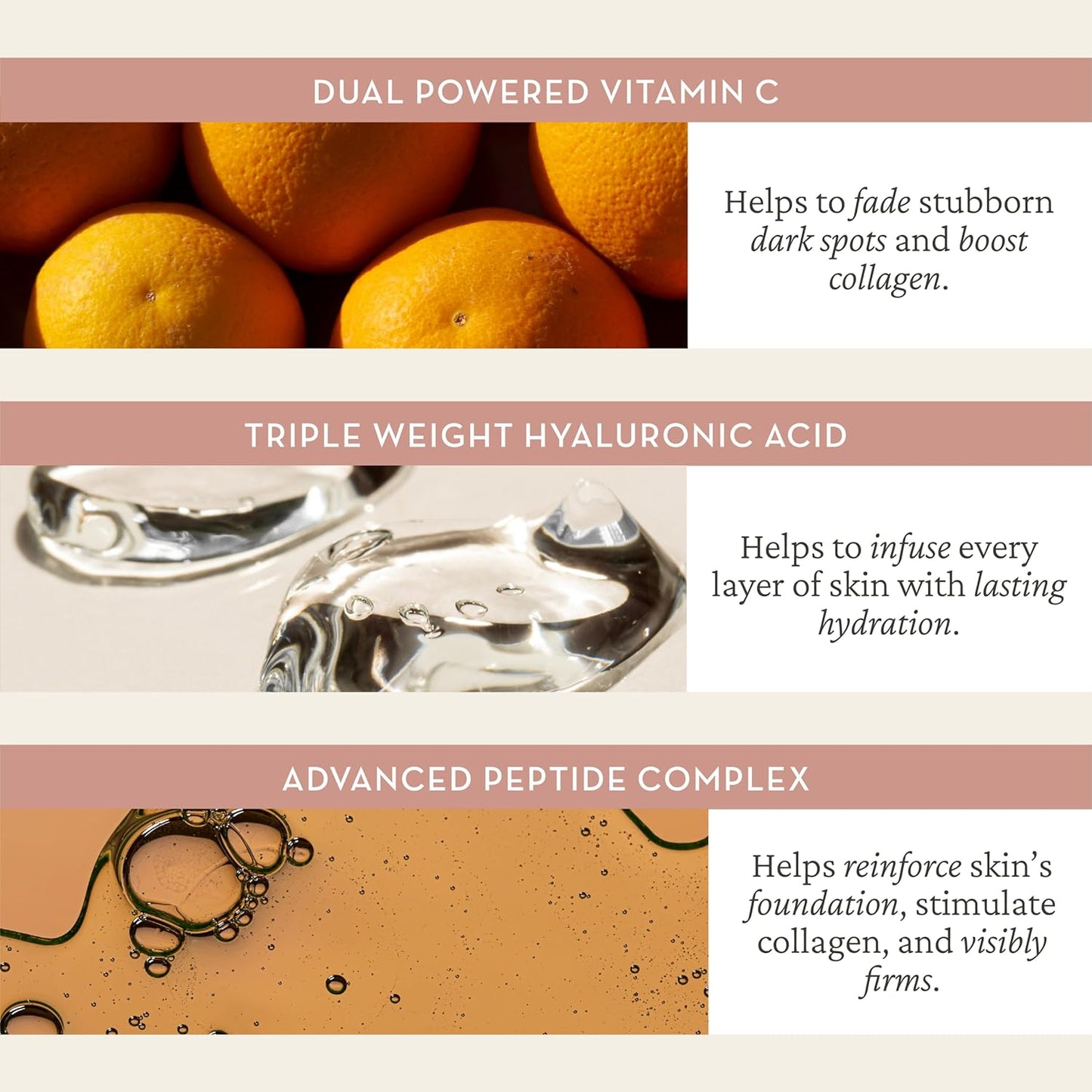 Vitamin C Serum for Face – All-In-One Formula – Profesional Grade Vitamin C, Peptides, 3X Hyaluronic Acid, and Niacinamide – for Sensitive Skin and Anti-Aging – Brightens, Firms & Hydrates – 1 Oz