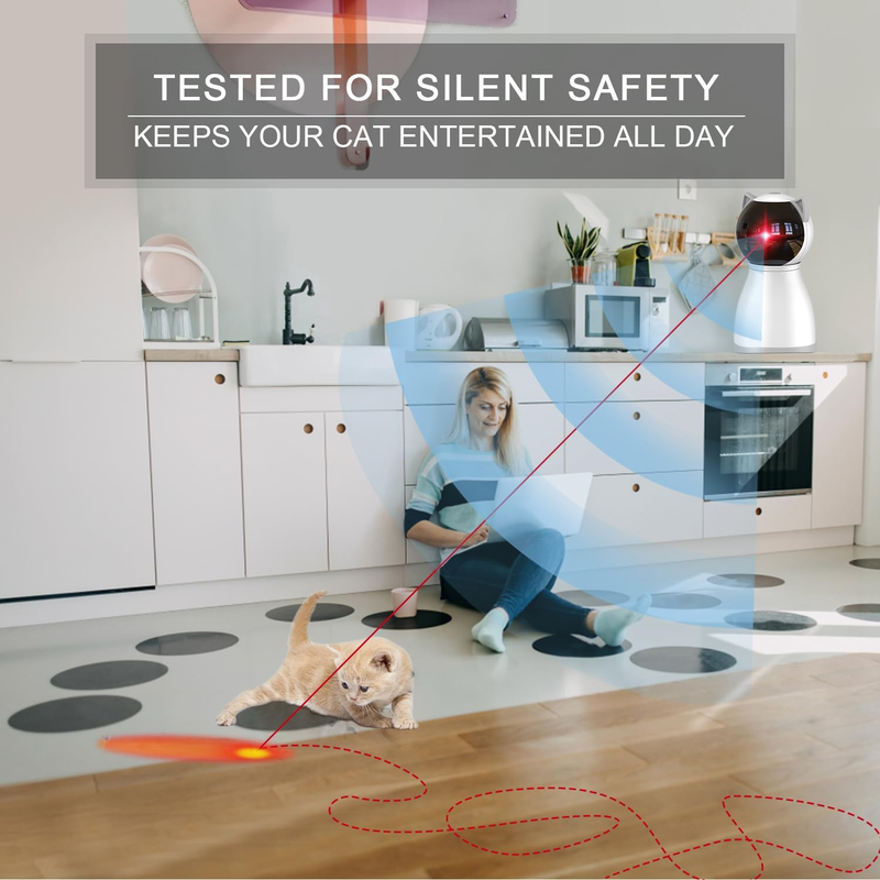 YVE LIFE Rechargeable Laser Toy – Motion-Activated Cat Enrichment Toy