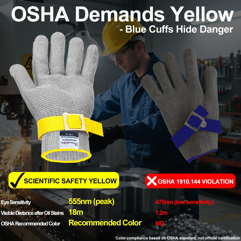 Dowellife ANSI A9 Cut Resistant Stainless Steel Glove – Medium