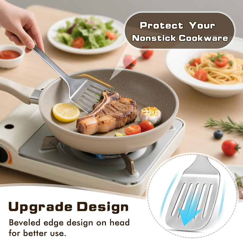 MemoGem 4-Piece Stainless Steel Cooking Utensil Set – Turner & Spoon Tools