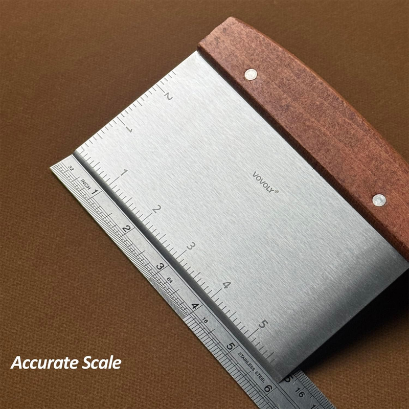 Vovoly Stainless Steel Bench Scraper & Dough Cutter