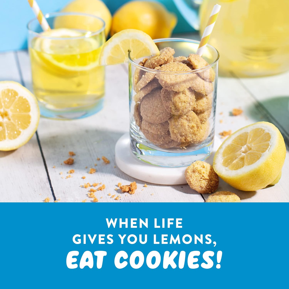 Highkey Lemon Mini Cookies - Low Sugar Snacks, Keto Friendly, Low Carb, Gluten Free, 6G Protein - Almond Flour Shortbread Sweet Treats with No Added Sugar - 2.0 Ounce (Pack of 3)