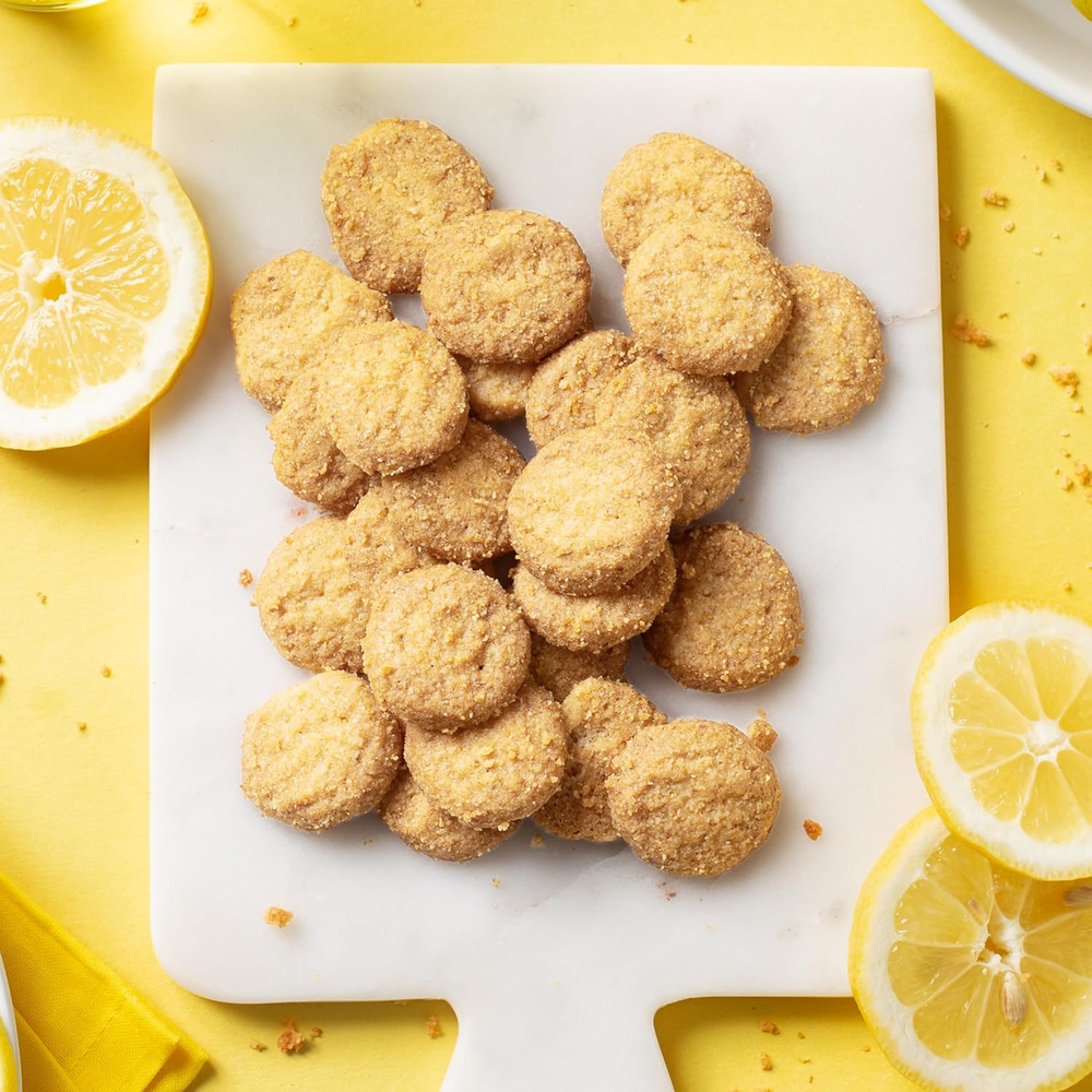 Highkey Lemon Mini Cookies - Low Sugar Snacks, Keto Friendly, Low Carb, Gluten Free, 6G Protein - Almond Flour Shortbread Sweet Treats with No Added Sugar - 2.0 Ounce (Pack of 3)