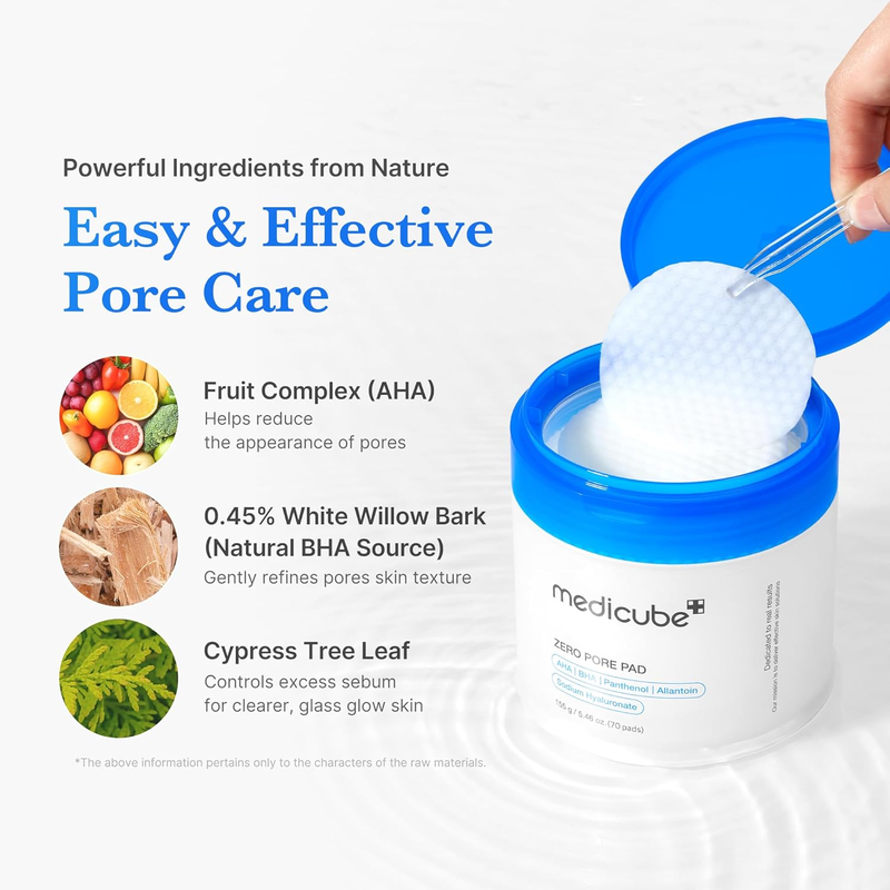 Medicube Zero Pore Pads 2.0 with AHA & BHA – 70 Count