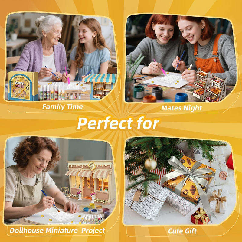 iLAND DIY Mini Food Clay Craft Kit – Air Dry Resin Clay with Tools & Moulds