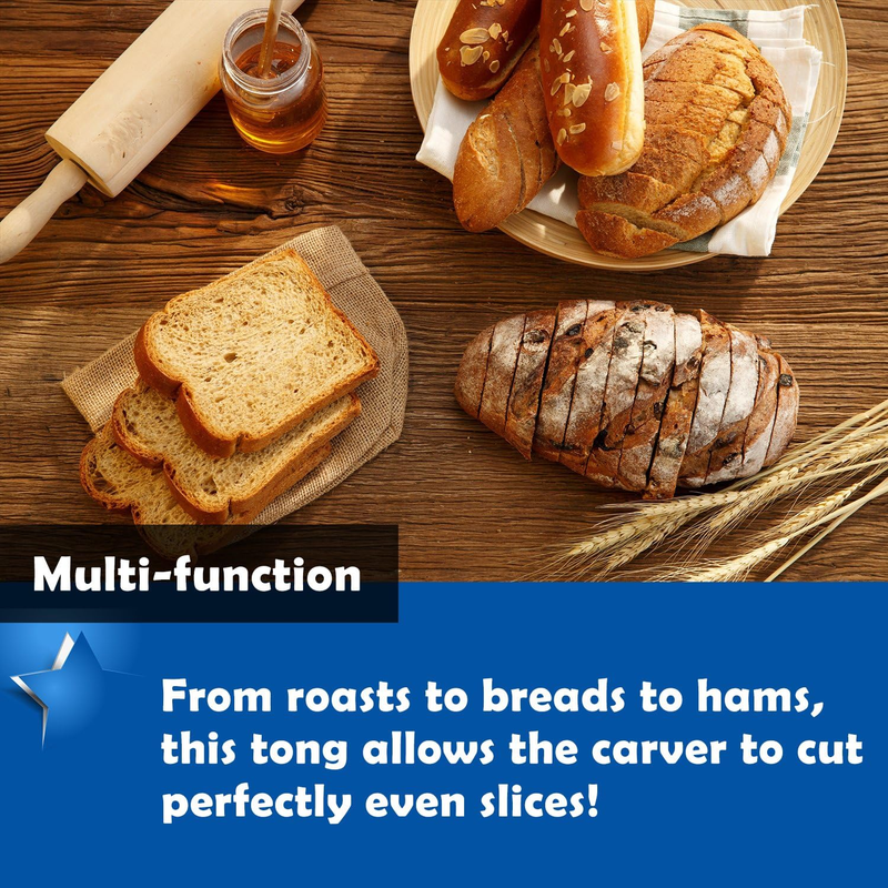 KEISSCO Stainless Steel Roast Beef & Bread Slicing Tongs
