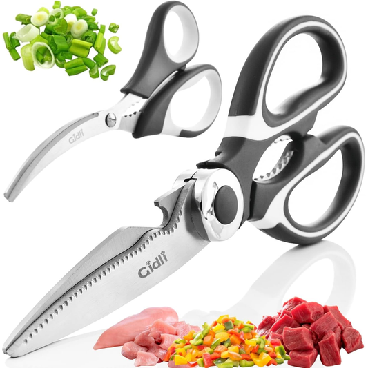 Gidli Kitchen Shears with Seafood Scissors – Stainless Steel Set