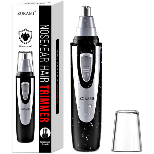 ZORAMI Ear & Nose Hair Trimmer with Dual-Edge Blades – Black