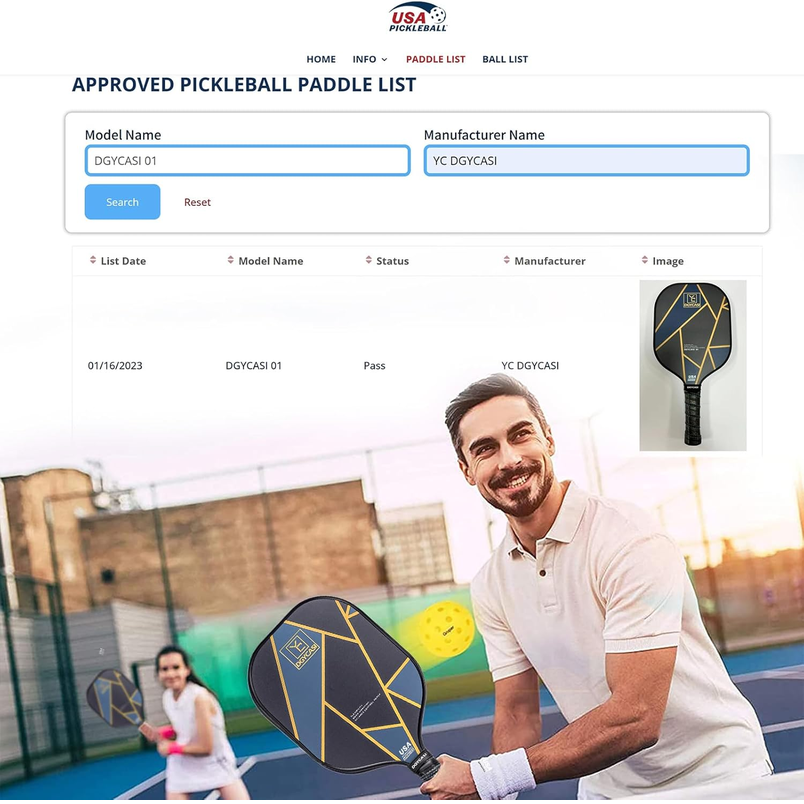 YC DGYCASI Pickleball Paddle Set of 2 – USAPA Approved Carbon Fiber with Balls & Bag