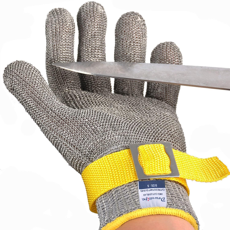 Dowellife ANSI A9 Cut Resistant Stainless Steel Glove – Medium