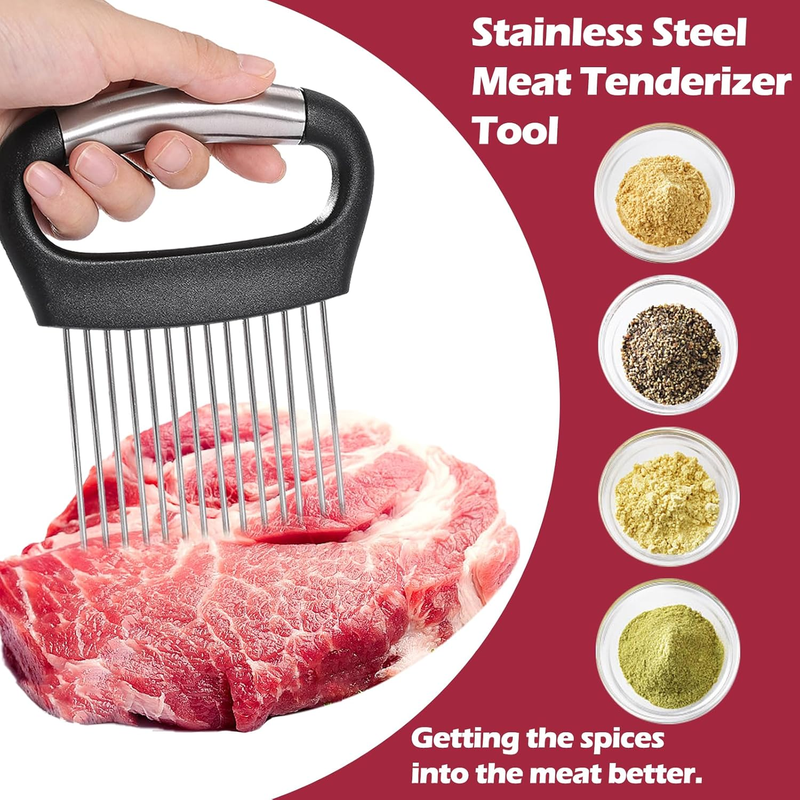 JAYVAR Stainless Steel Onion Slicer & Meat Tenderiser Tool