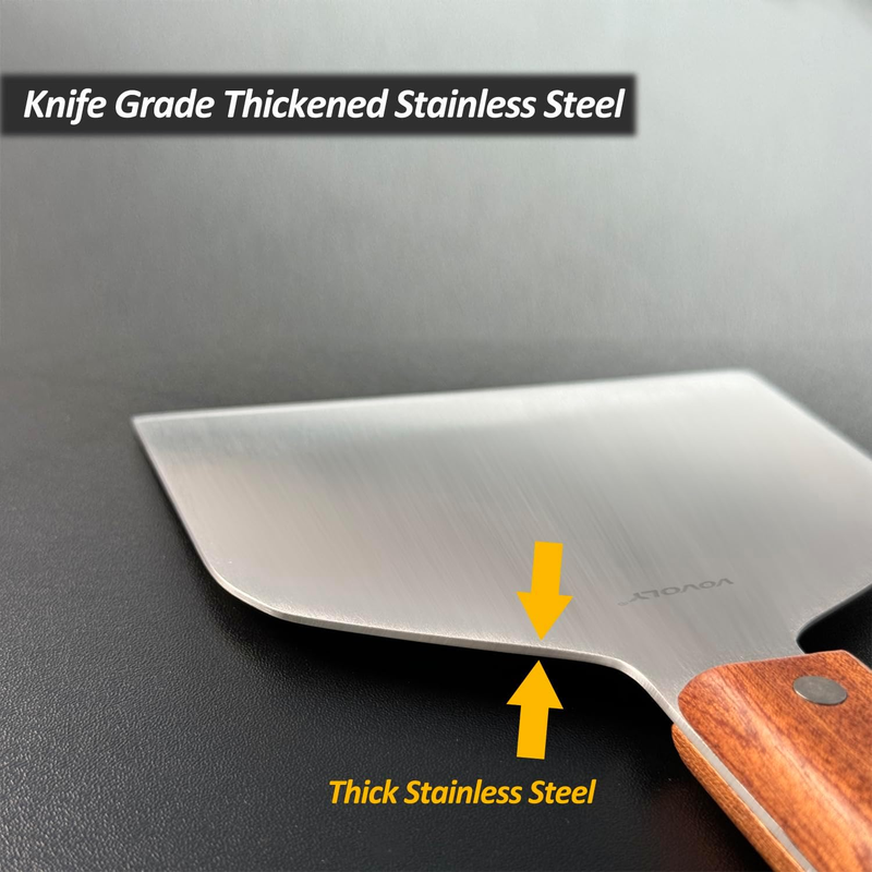 Vovoly Stainless Steel Bench Scraper & Dough Cutter